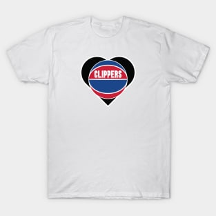 Heart Shaped Los Angeles Clippers Basketball T-Shirt